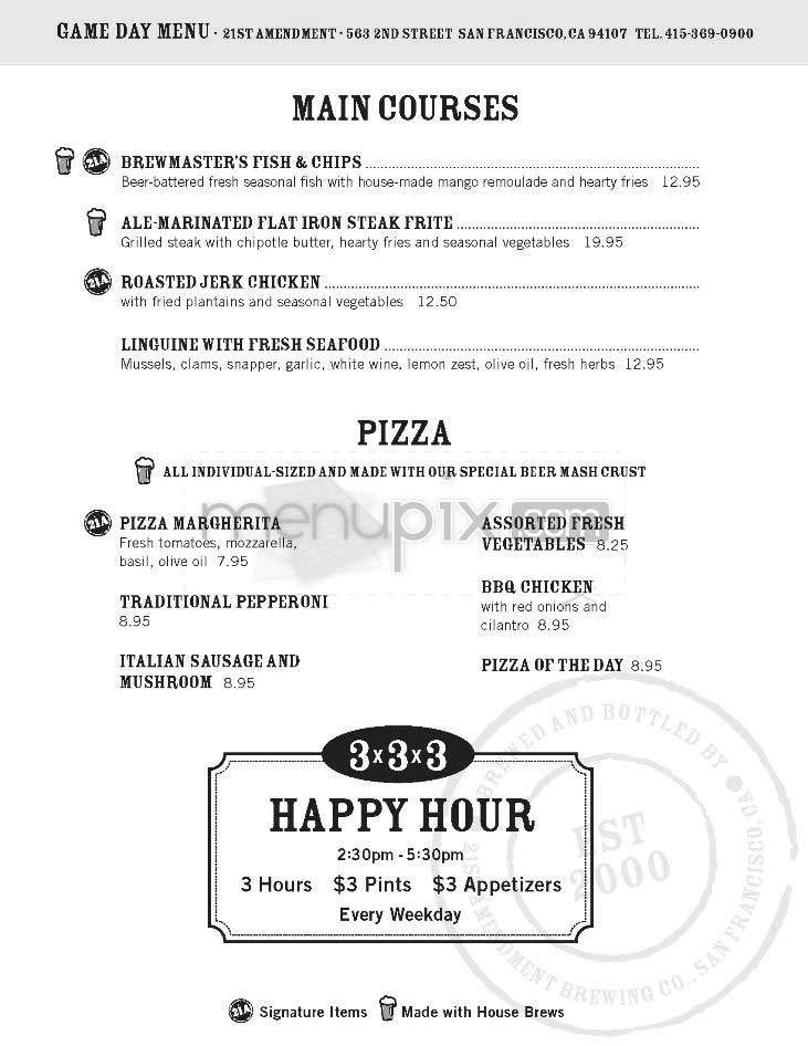 21st Amendment - San Francisco, CA menu_pic