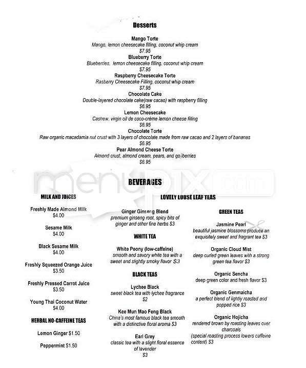 Alive - San Francisco, CA menu_pic