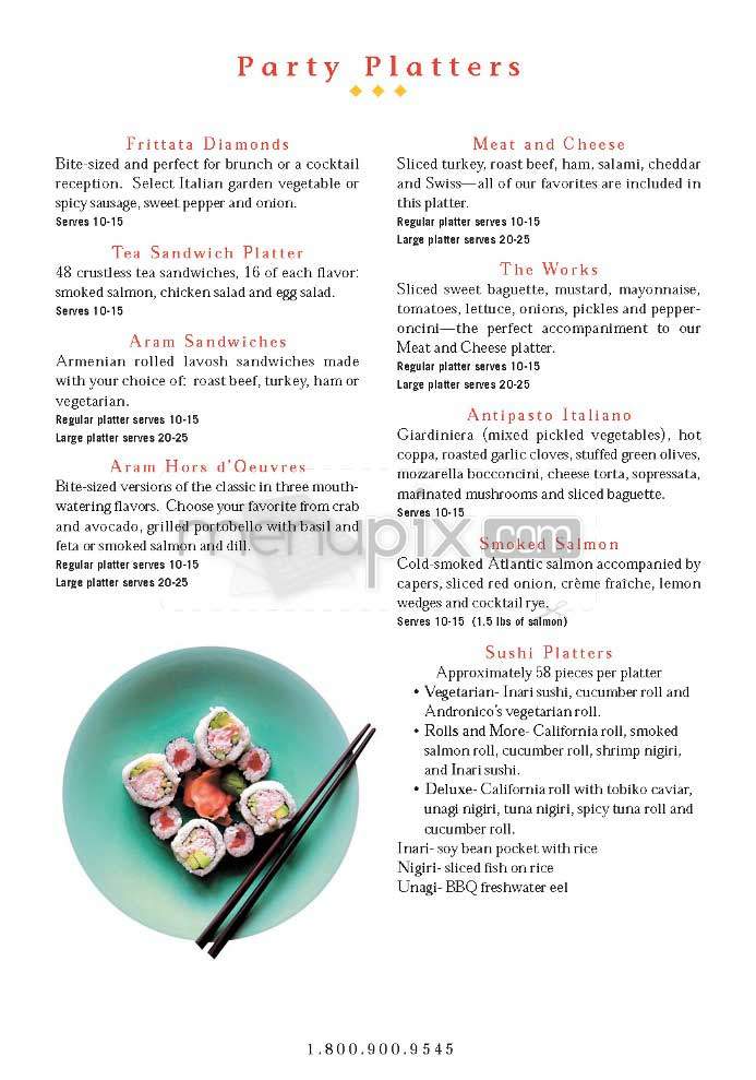 Andronico's Deli & Market - San Francisco, CA menu_pic