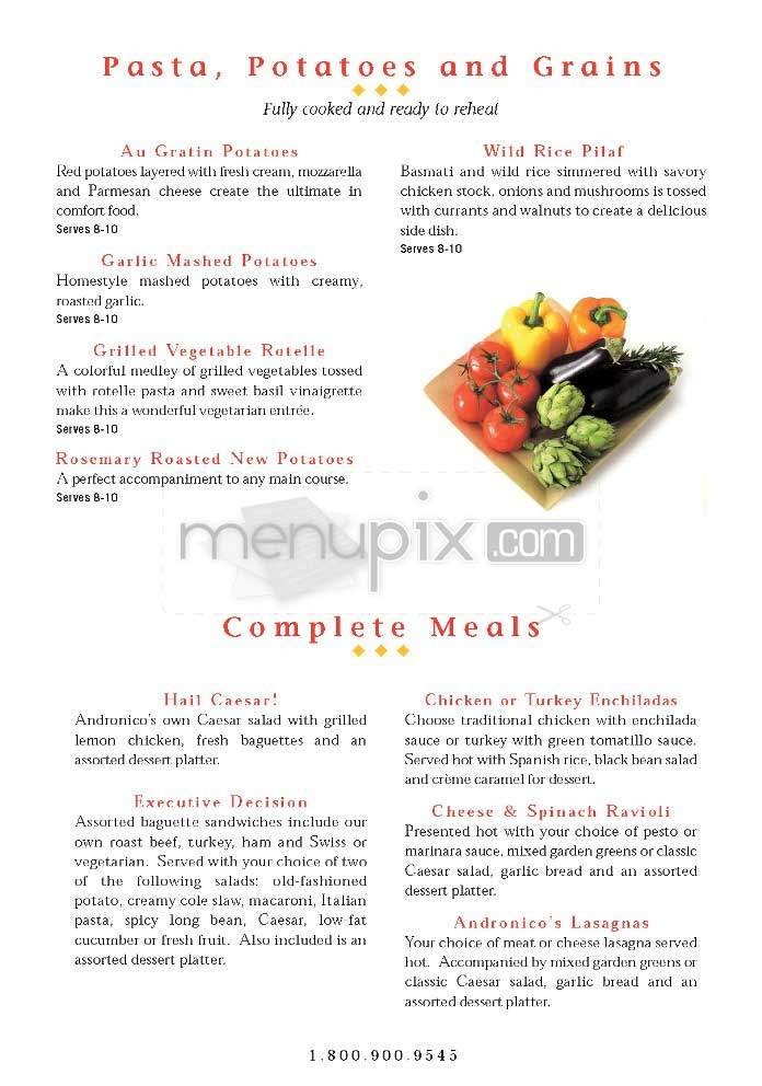 Andronico's Deli & Market - San Francisco, CA menu_pic