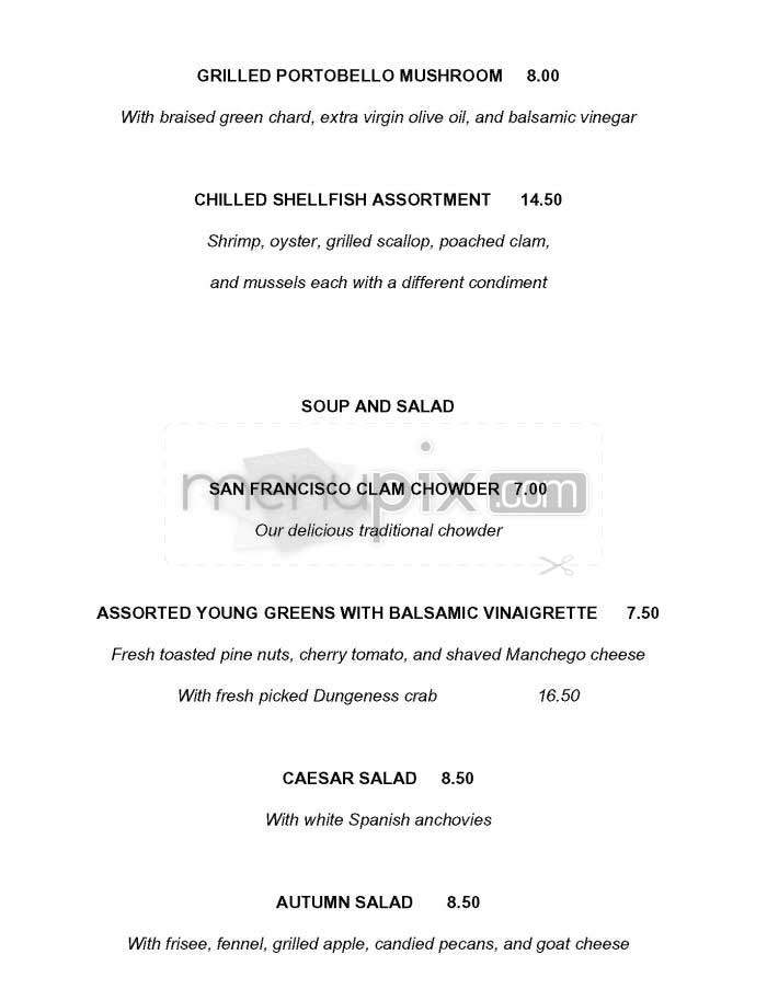 A Sabella & La Torre - San Francisco, CA menu_pic