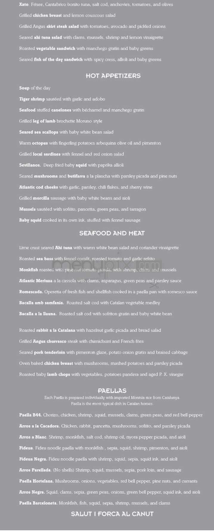 B Forty Four - San Francisco, CA menu_pic