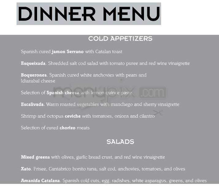 B Forty Four - San Francisco, CA menu_pic