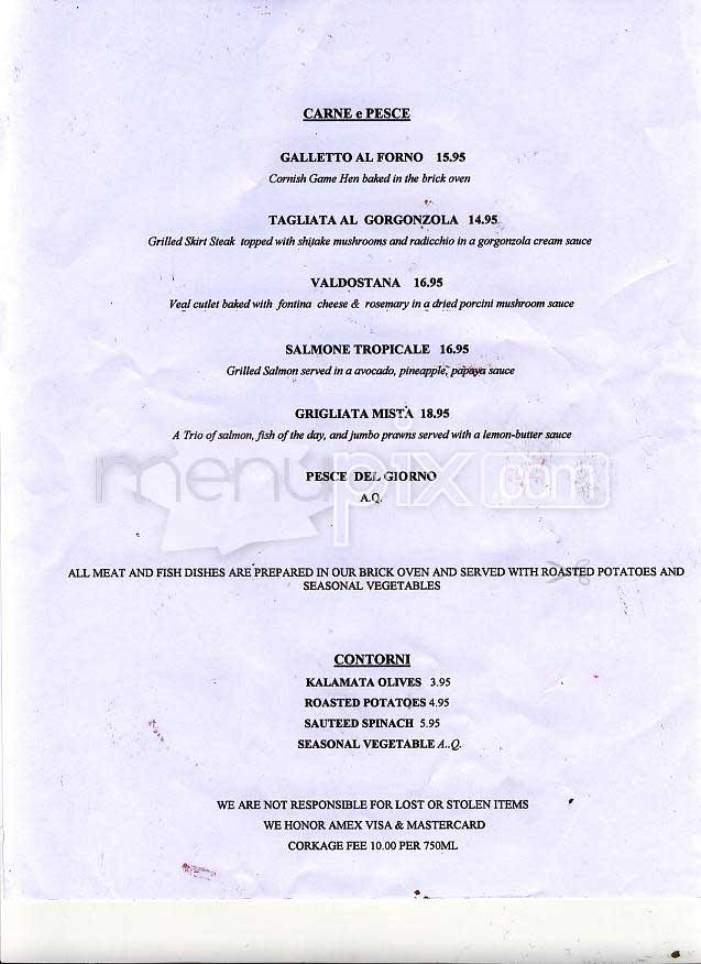 Bella - Maryville, TN menu_pic