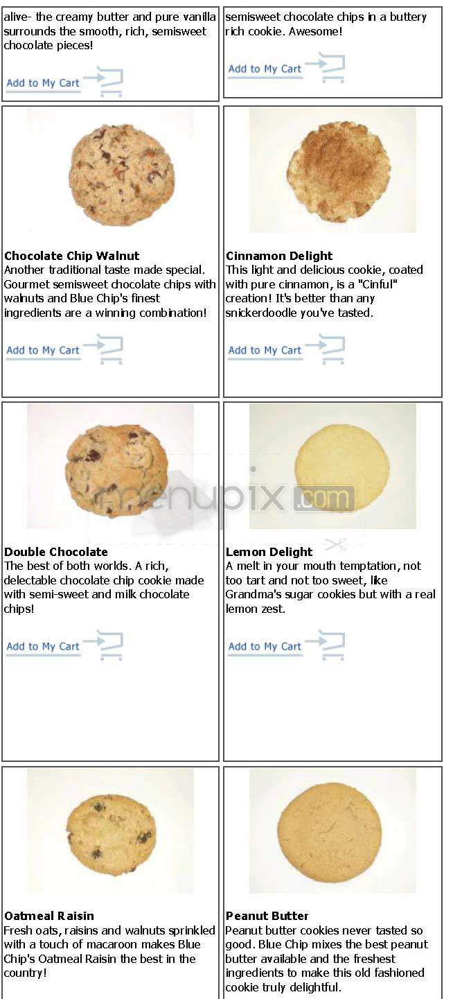 Blue Chip Cookies - San Francisco, CA menu_pic