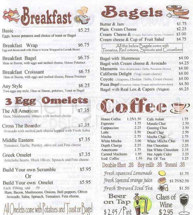 Blue Front Cafe - San Francisco, CA menu_pic