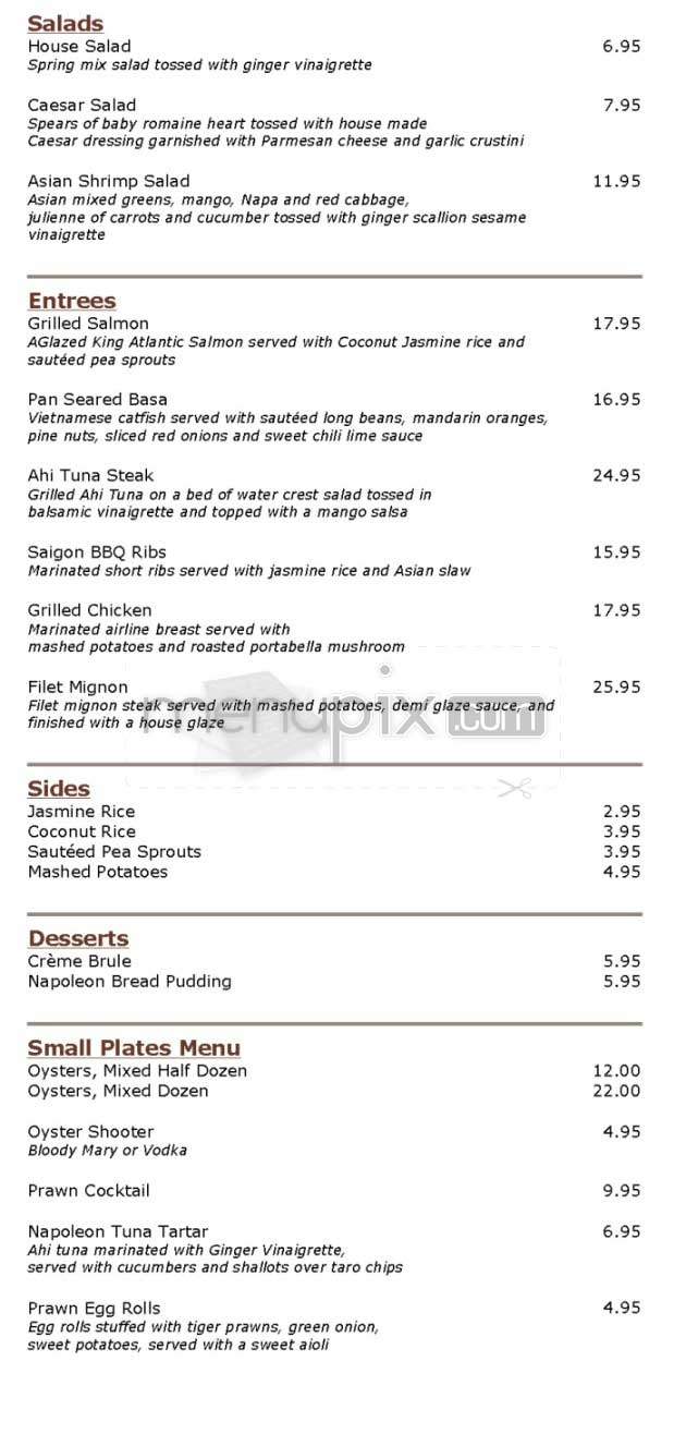 Blupointe Oyster Bar - San Francisco, CA menu_pic