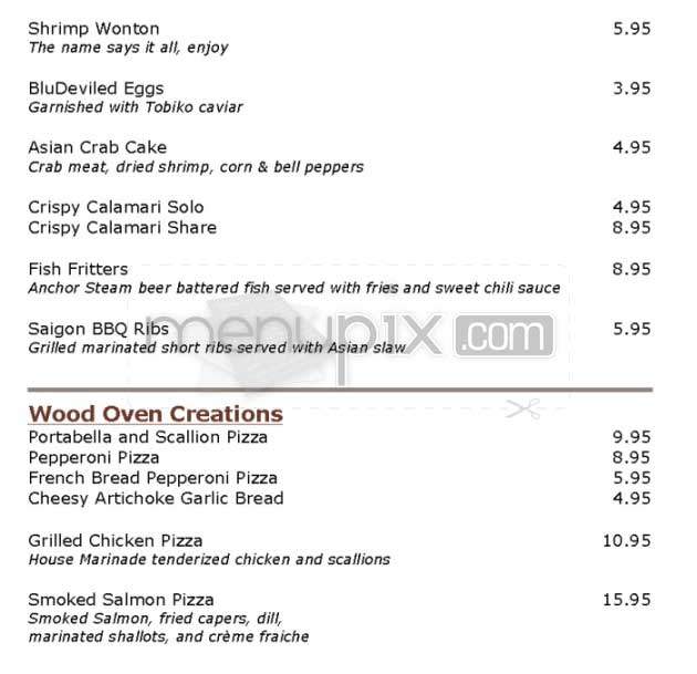 Blupointe Oyster Bar - San Francisco, CA menu_pic