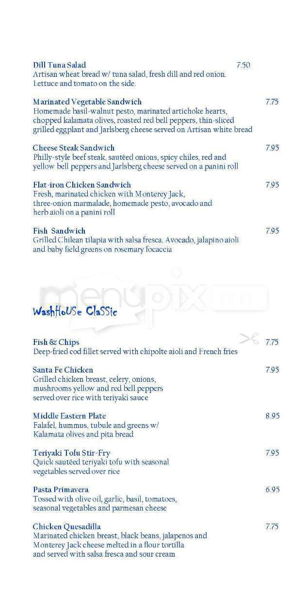 Brain Wash Cafe & Laundromat - San Francisco, CA menu_pic