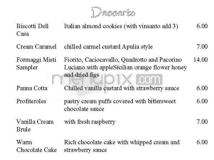 Brindisi - San Francisco, CA menu_pic