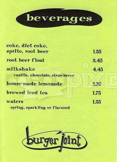 Burger Joint - Hanford, CA menu_pic