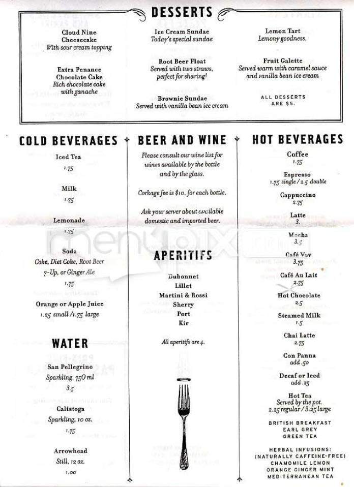 Cafe Divine - San Francisco, CA menu_pic