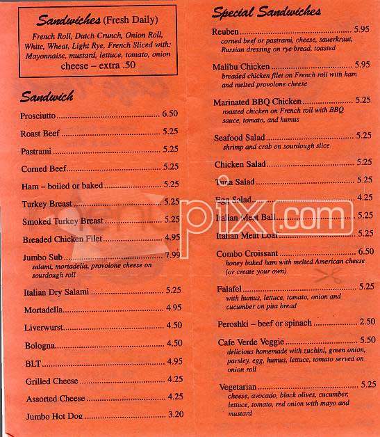 Cafe Verde - San Francisco, CA menu_pic