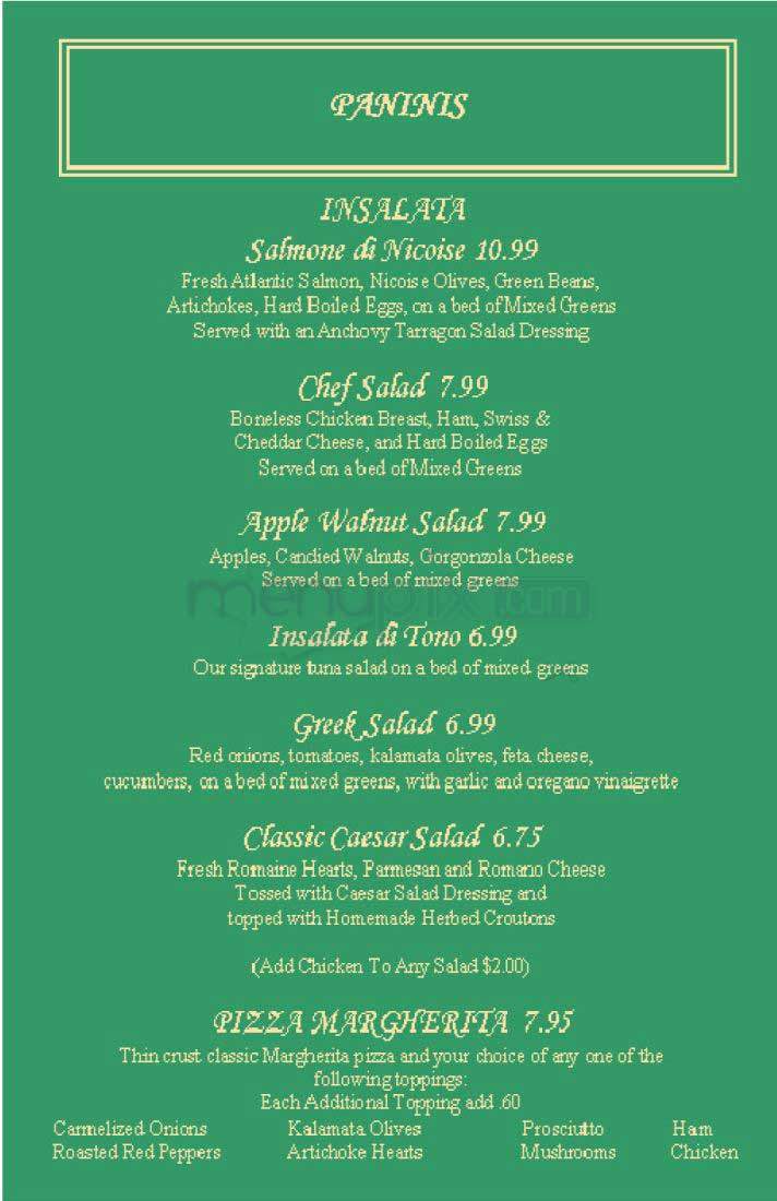 Cafe Amici - San Francisco, CA menu_pic