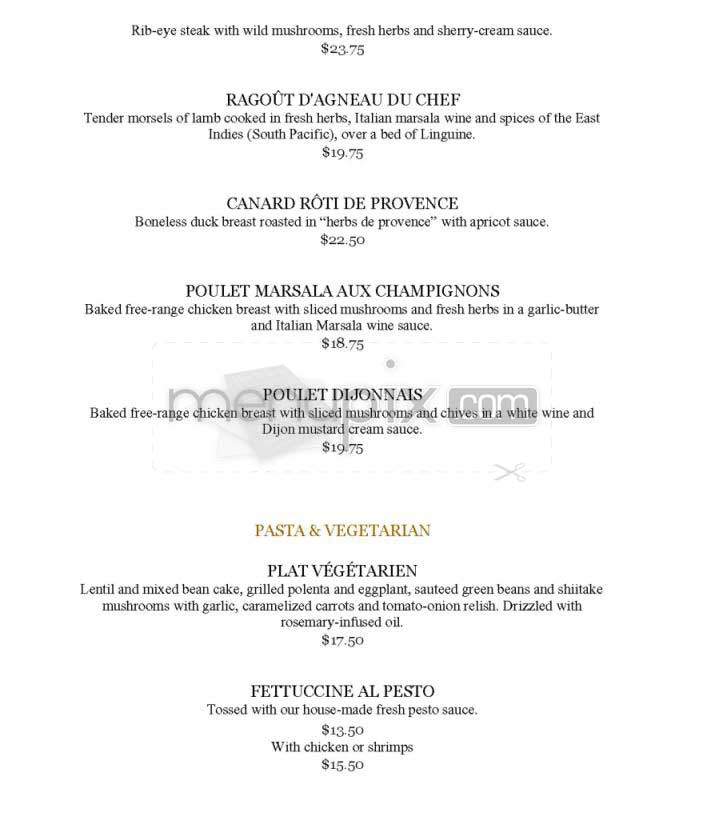 Cafe Mozart - San Francisco, CA menu_pic