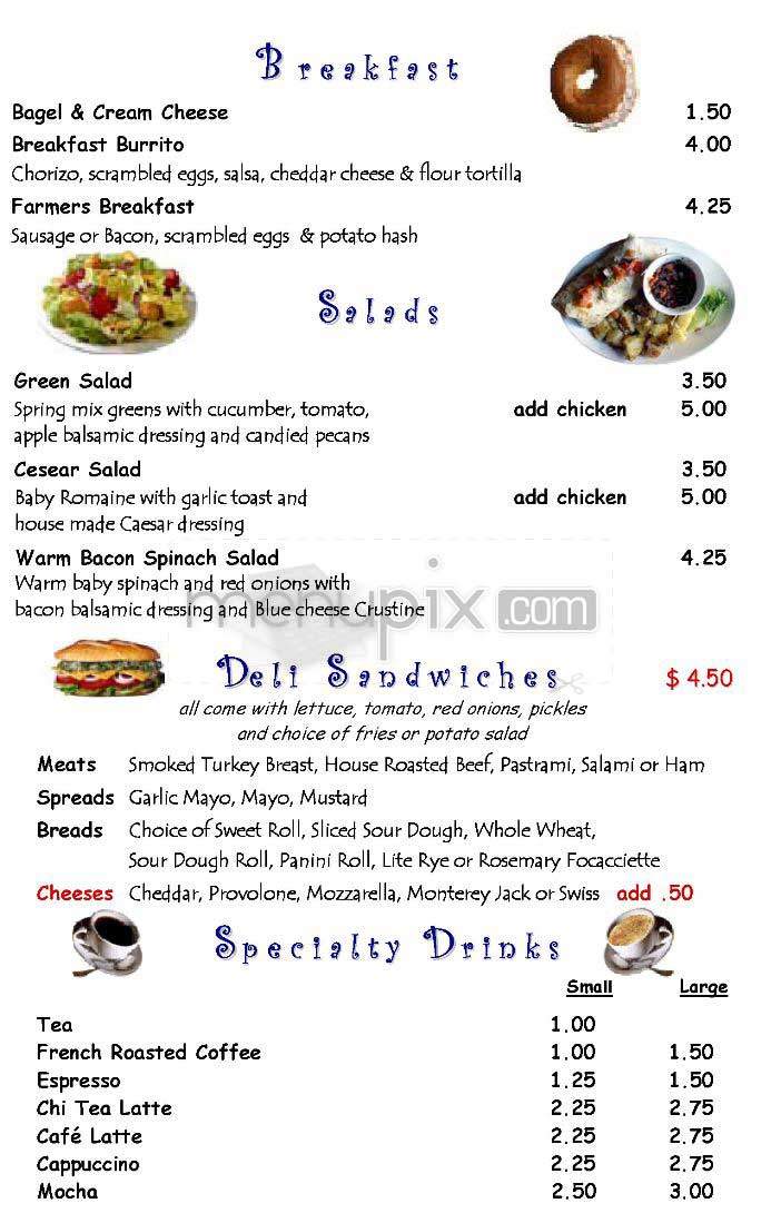 Cafe Phoenix - San Francisco, CA menu_pic