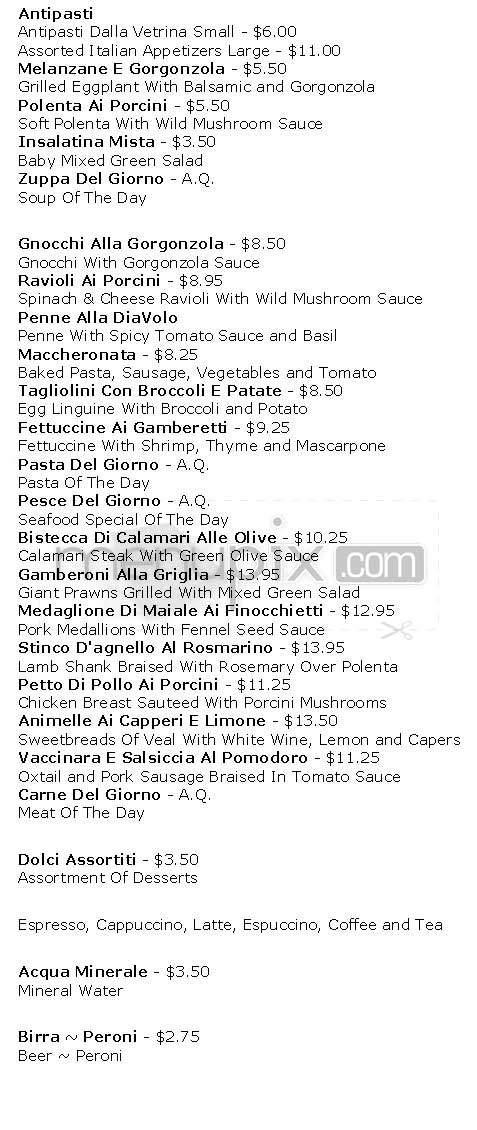 Caffe Macaroni - San Francisco, CA menu_pic