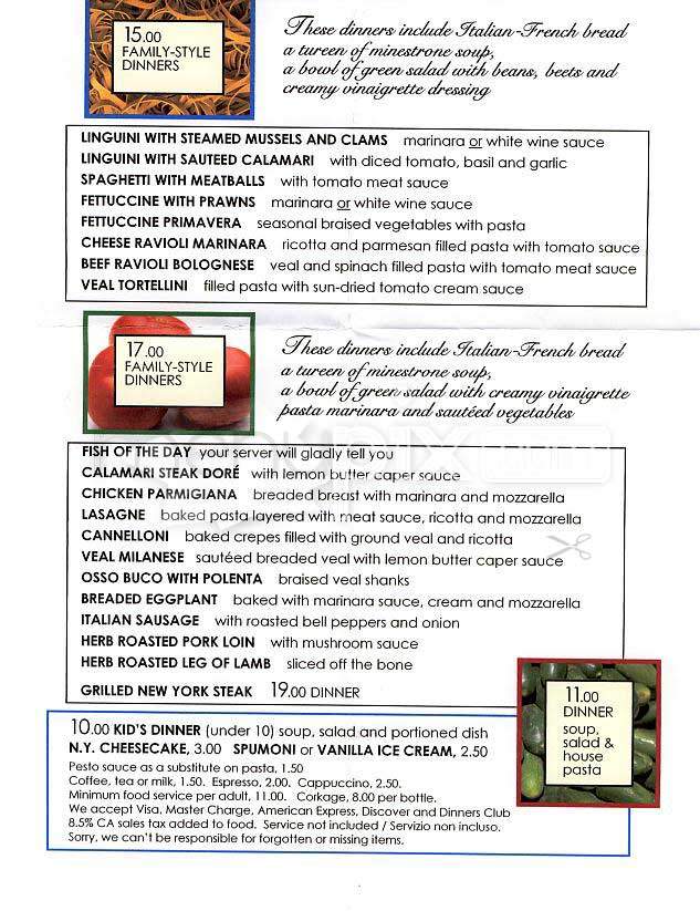 Capp's Corner - San Francisco, CA menu_pic