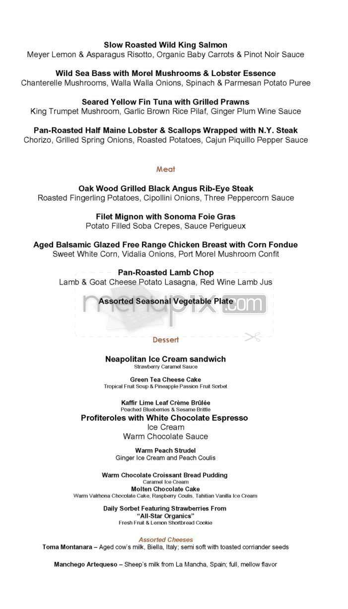 Chaya Brasserie - San Francisco, CA menu_pic