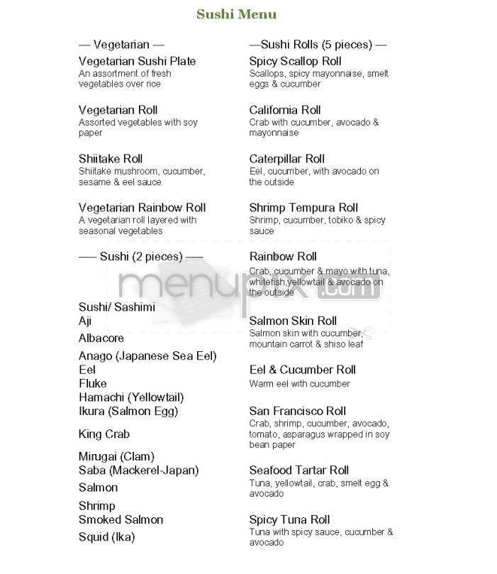 Chaya Brasserie - San Francisco, CA menu_pic