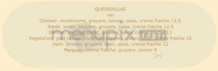 Chez Maman - San Francisco, CA menu_pic