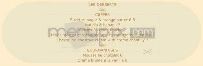 Chez Maman - San Francisco, CA menu_pic