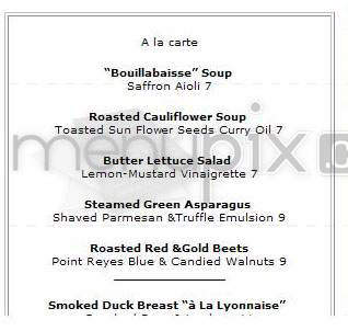 Chez Spencer - San Francisco, CA menu_pic