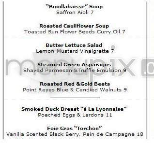 Chez Spencer - San Francisco, CA menu_pic