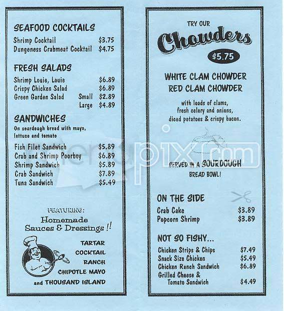 Chowder's - San Francisco, CA menu_pic