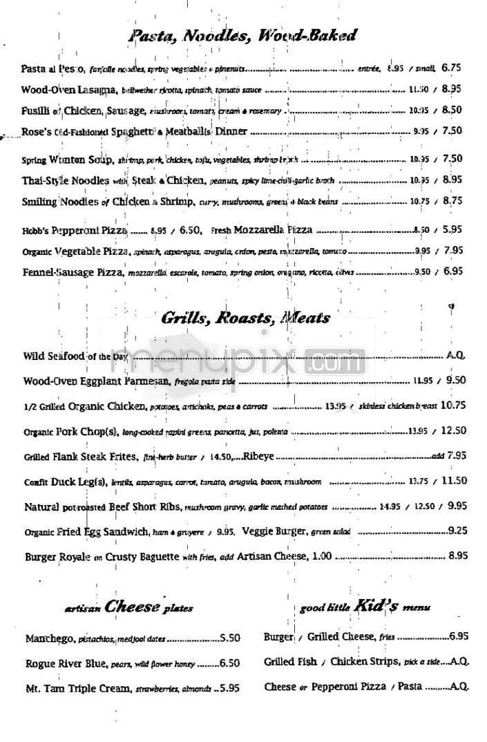 Chow - San Francisco, CA menu_pic