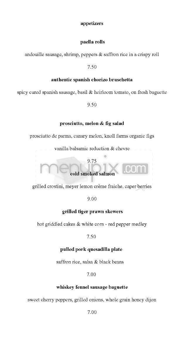 Cigar Bar - San Francisco, CA menu_pic