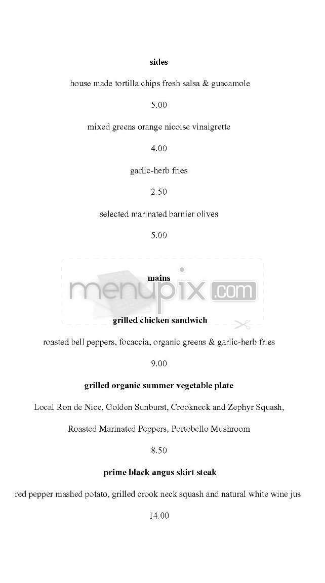 Cigar Bar - San Francisco, CA menu_pic