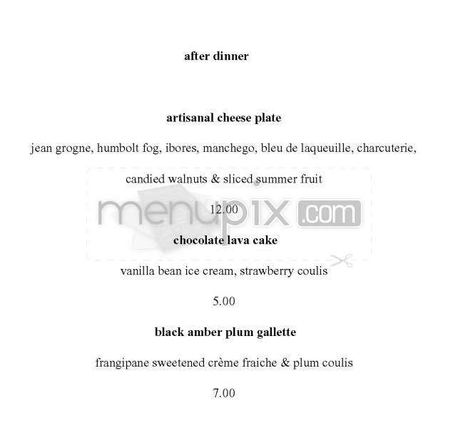 Cigar Bar - San Francisco, CA menu_pic