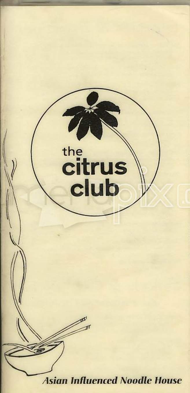 Citrus Club - San Francisco, CA menu_pic