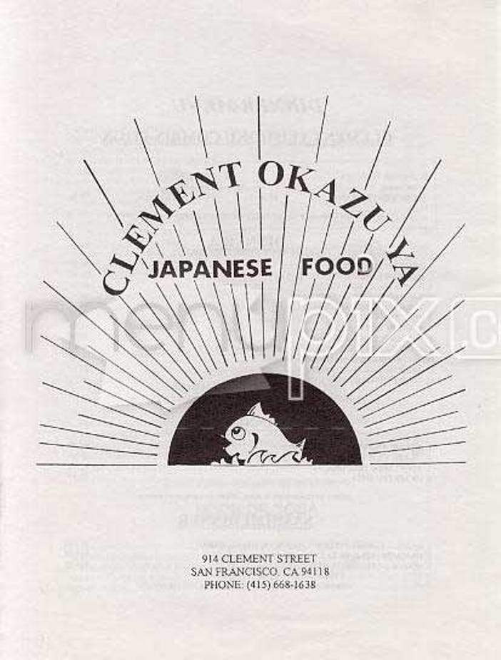 Clement Okazu Ya - San Francisco, CA menu_pic