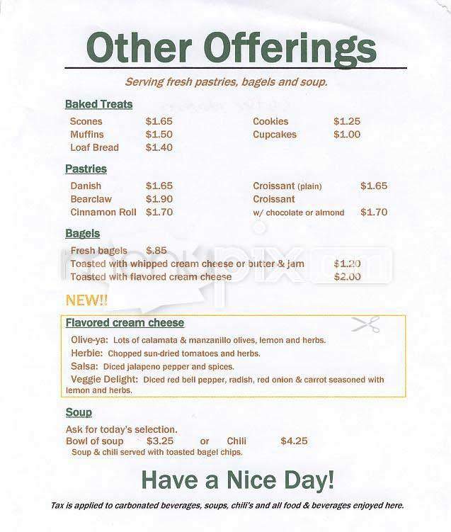 Coffee Adventures - San Francisco, CA menu_pic