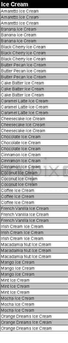 Cold Stone Creamery - San Francisco, CA menu_pic