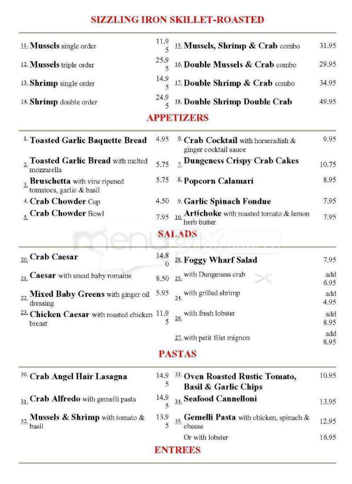 Crab House - Cedar Rapids, IA menu_pic