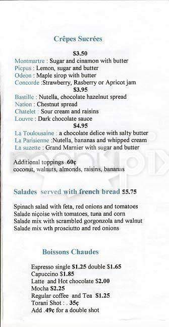 Crepe Express - San Francisco, CA menu_pic