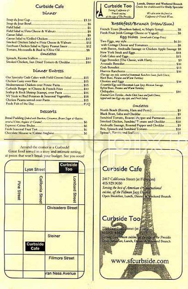 Curbside Too - San Francisco, CA menu_pic