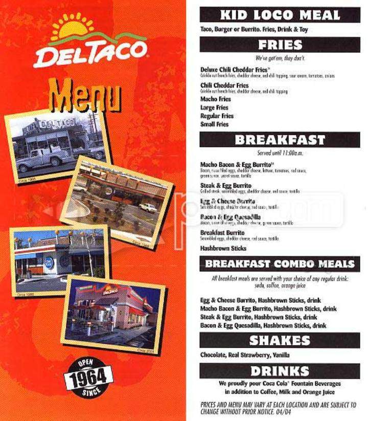 Del Taco - Logan, UT menu_pic