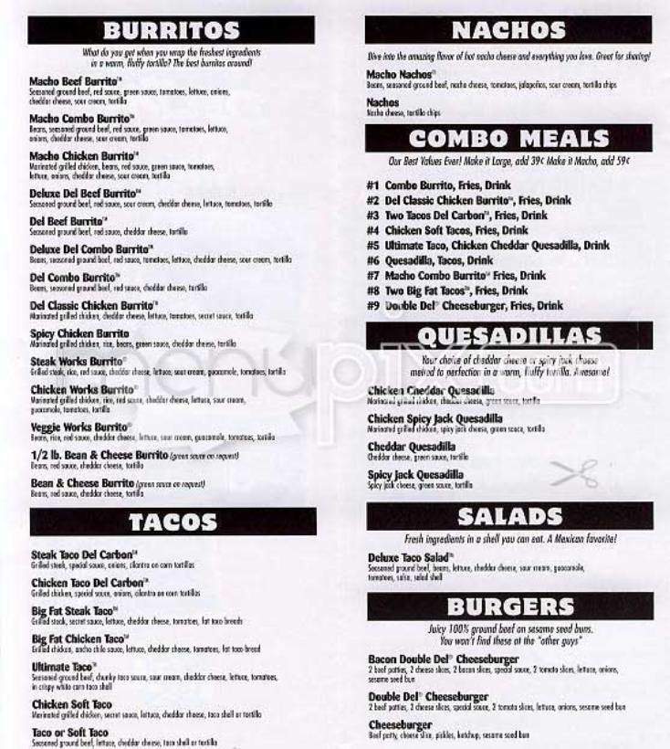 Del Taco - Logan, UT menu_pic