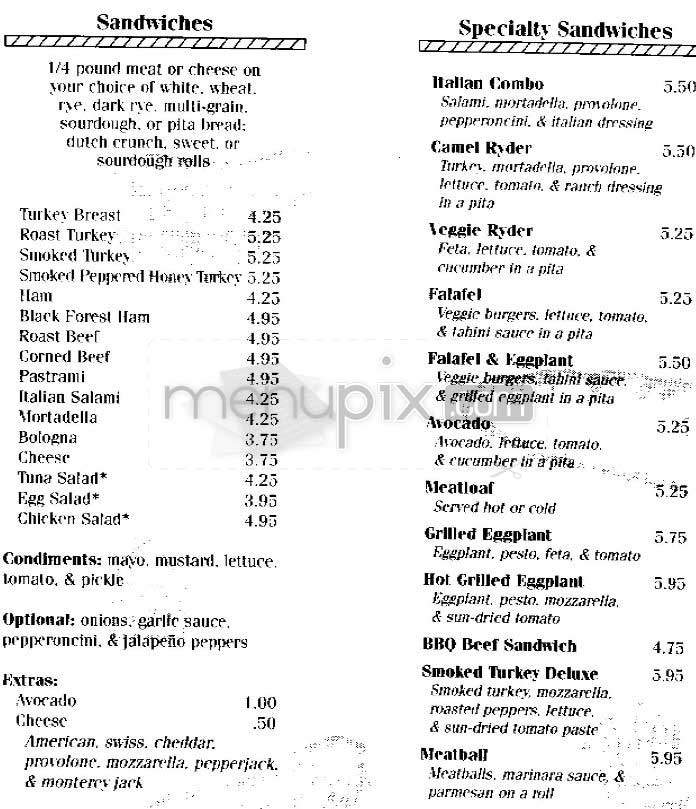 Deli-Up Cafe - San Francisco, CA menu_pic