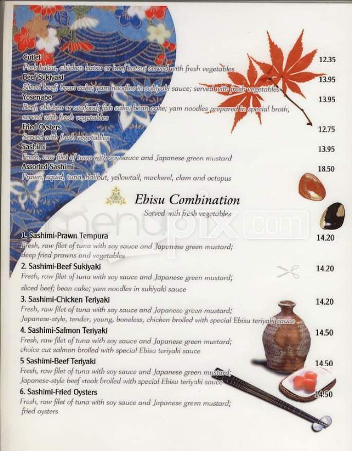 Ebisu Sushi - San Francisco, CA menu_pic