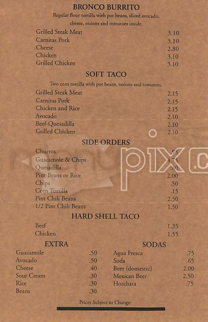 El Burrito Express - San Francisco, CA menu_pic