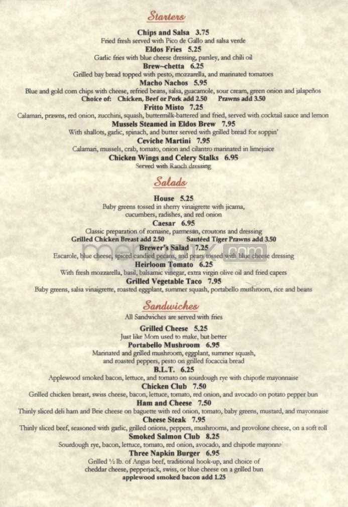 Eldo's Grill & Microbrewery - San Francisco, CA menu_pic