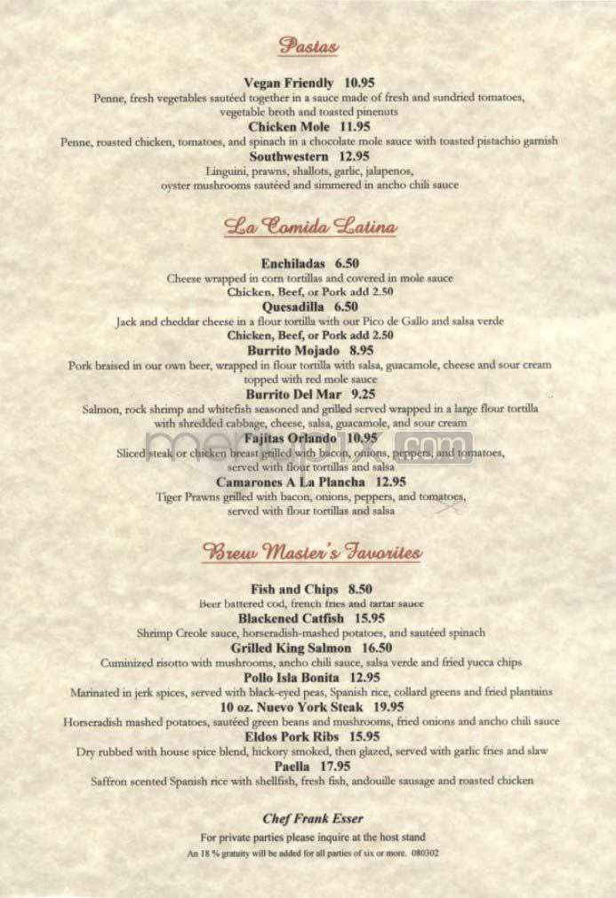 Eldo's Grill & Microbrewery - San Francisco, CA menu_pic