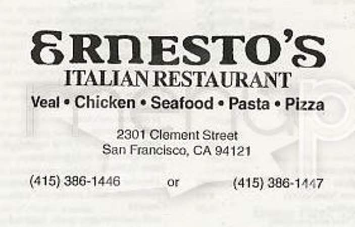 /100341/Ernestos-Italian-Restaurant-San-Francisco-CA - San Francisco, CA