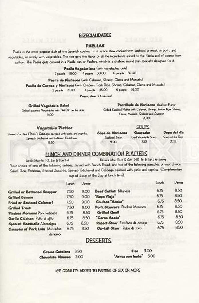 Esperpento Restaurant - San Francisco, CA menu_pic