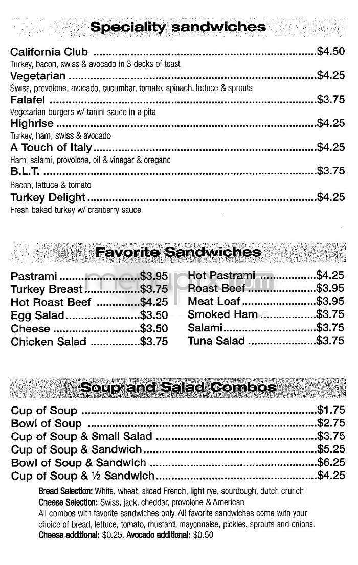 Front Door Cafe - San Francisco, CA menu_pic
